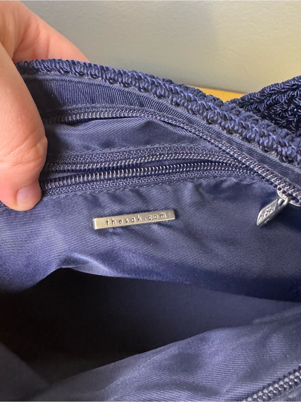 The Sak Classic Navy Knit Shoulder Bag - Picture 4 of 6